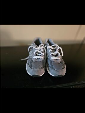 New Balance Gray and White Athletic Sneakers